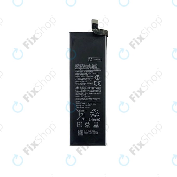 Batteria per Xiaomi Mi Note 10, Mi Note 10 Lite, Mi Note 10 Pro, BM52, 5260mAh