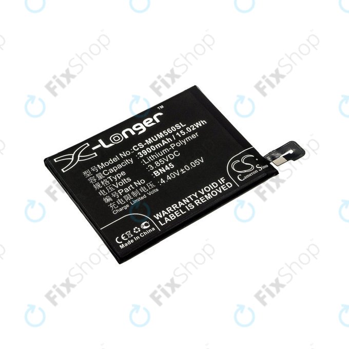 Batteria per Xiaomi Redmi Note 5, Redmi Note 5 Pro, 3900mAh, Li-Pol, 3.85 V, BN45, HQ