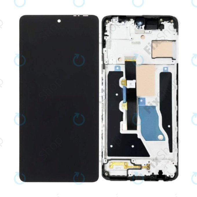 Schermo OLED per Infinix Note 30 Pro, Magic Black, Vetro touch con cornice