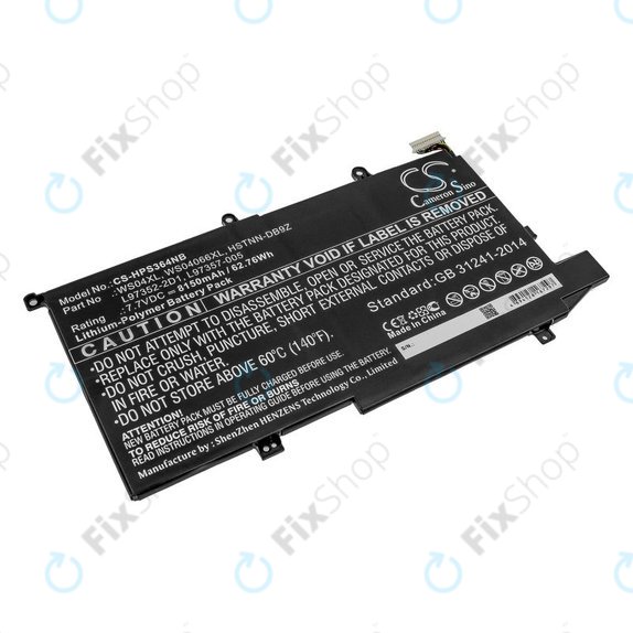 Batteria per HP Spectre X360 14-EA0002NI, X360 14-EA0002NX, WS04XL, Li-Pol, 8150mAh, 7.7V, HQ