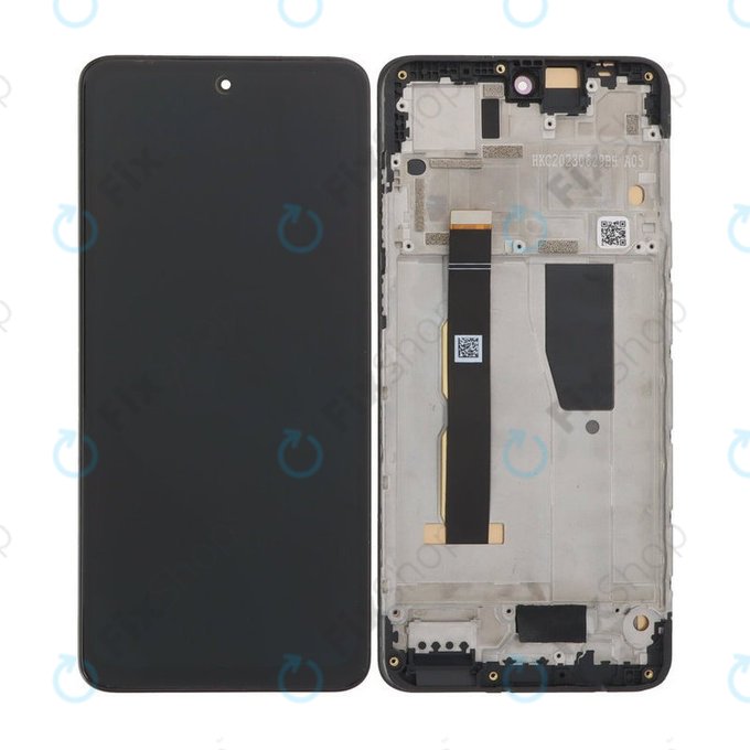 Schermo OLED per Motorola Moto G84 XT2347, Black, Vetro touch con cornice