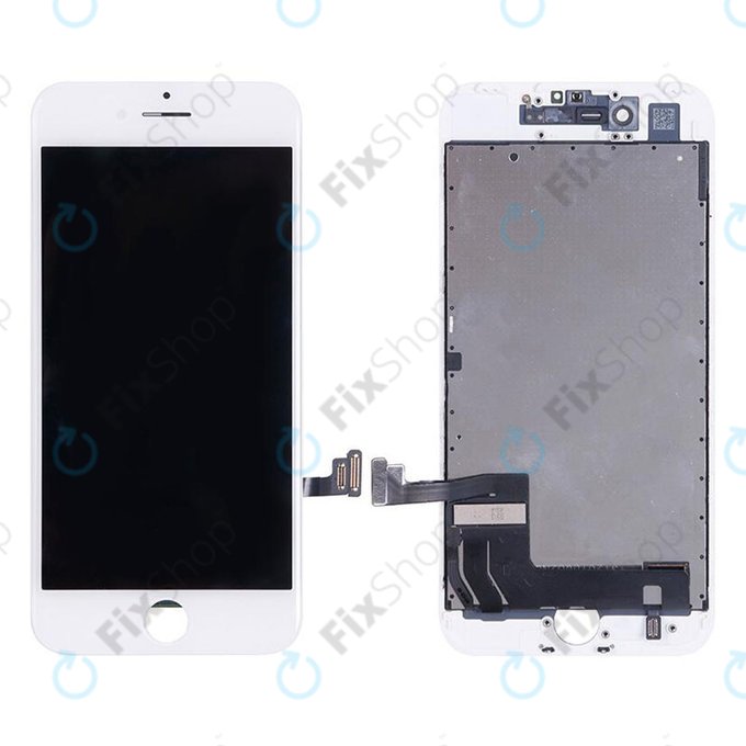 Schermo per iPhone 7, White, Vetro touch con cornice