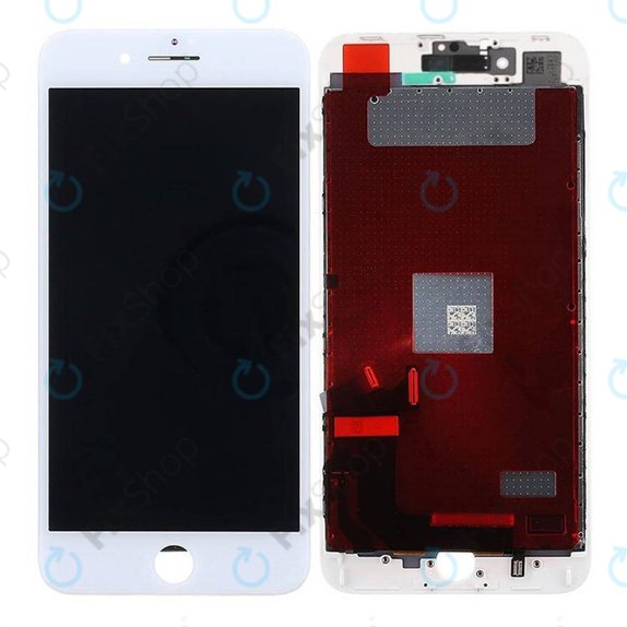 Schermo per iPhone 8 Plus, White, Vetro touch con cornice