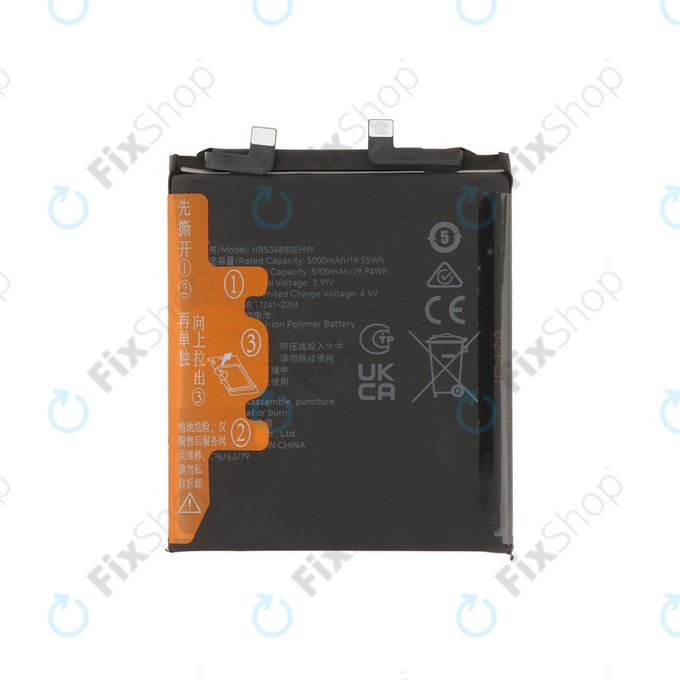 Batteria per Honor Magic5 Pro PGT-N19, 5100mAh, HB536880EHW, Genuine Service Pack