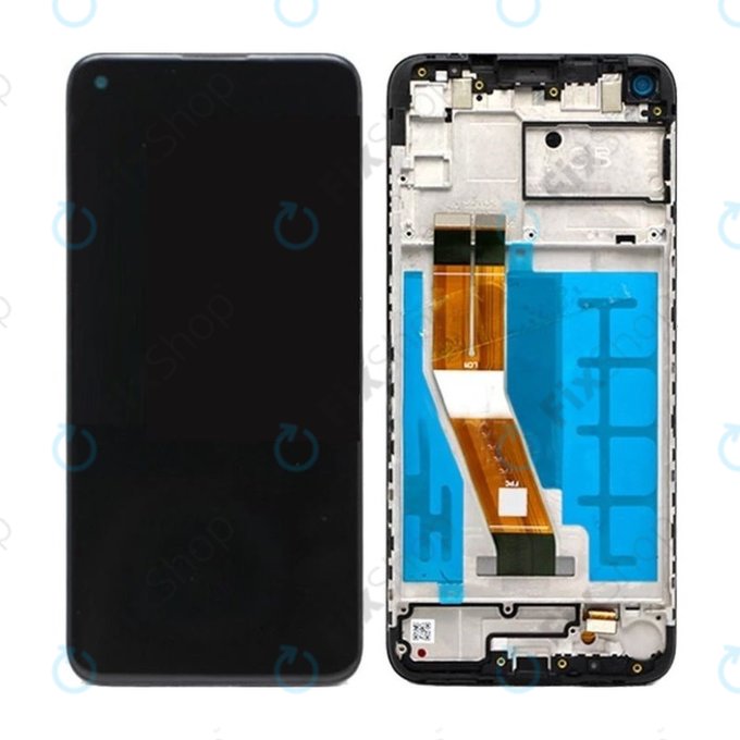 Schermo OLED per Samsung M11 M115F, Vetro touch con cornice