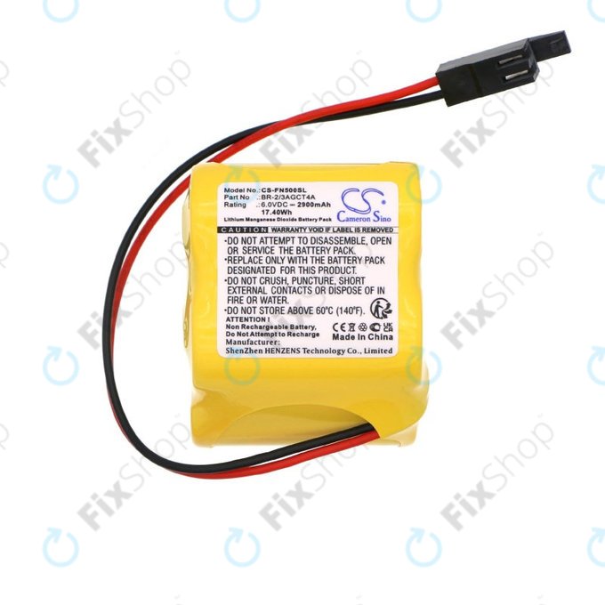 Batteria per GE FANUC ALPHA iSV, BETA iSV, Li-MnO2, A98L-0031-0025, 2900mAh, 6V, HQ