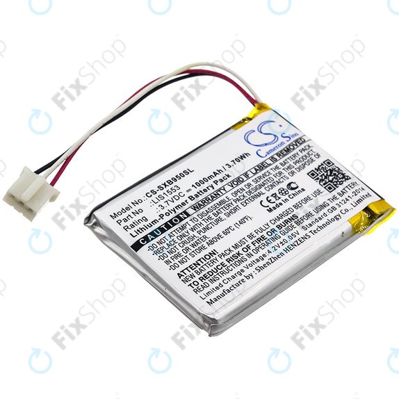 Batteria per Sony Mdr-Xb950n1, Srs-Ws1, LIS1553, Li-Pol, 1000mAh, 3.7V, HQ