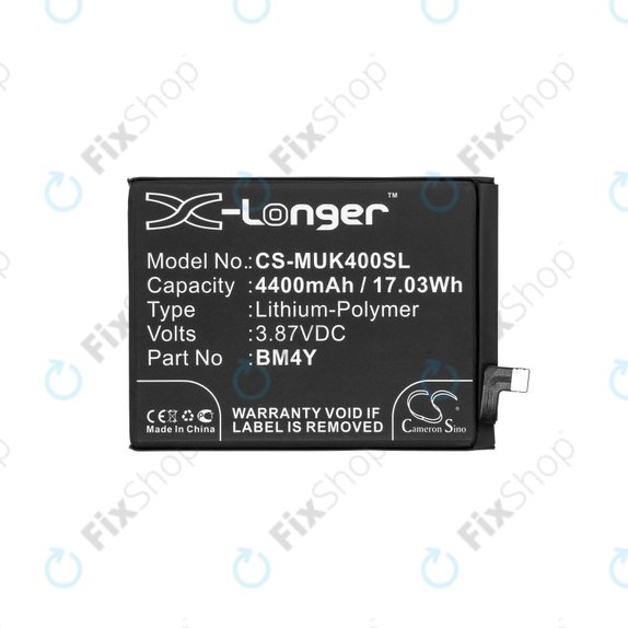 Batteria per Xiaomi Mi 11i M2012K11G, 4400mAh, Li-Pol, 3.87 V, BM4Y, HQ