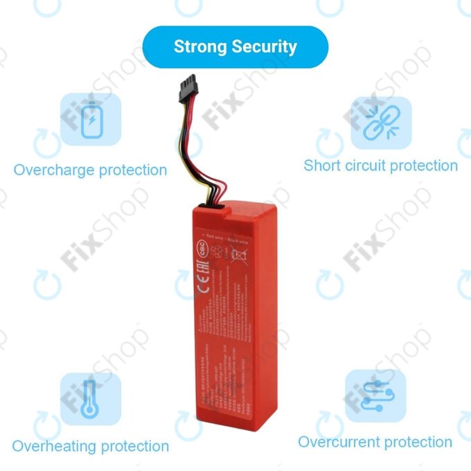 Batteria per Xiaomi Mi Robot Vacuum Mop 2 (Mijia 2C), 2 Pro, P1904-4S2P-MM, Li-Ion, 14.4V 6500mAh