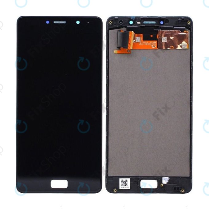 Schermo per Lenovo P2 P2a42, Black, Vetro touch con cornice