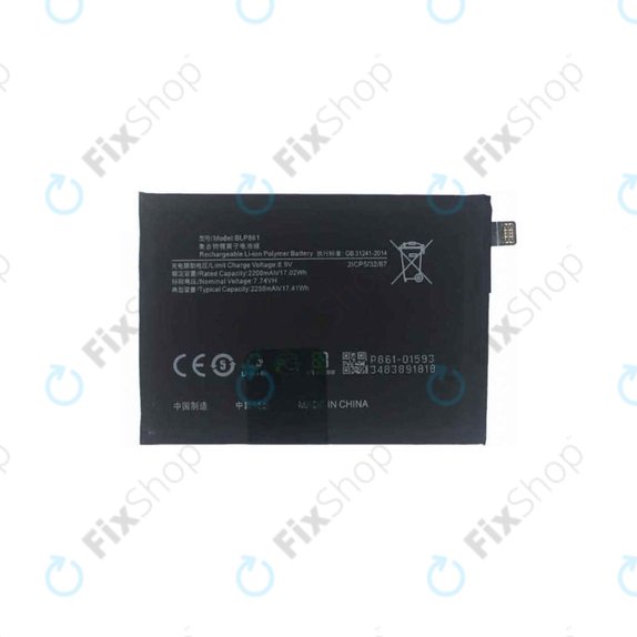 Batteria per OnePlus Nord 2T CPH2399 CPH2401, BLP861, 4500mAh