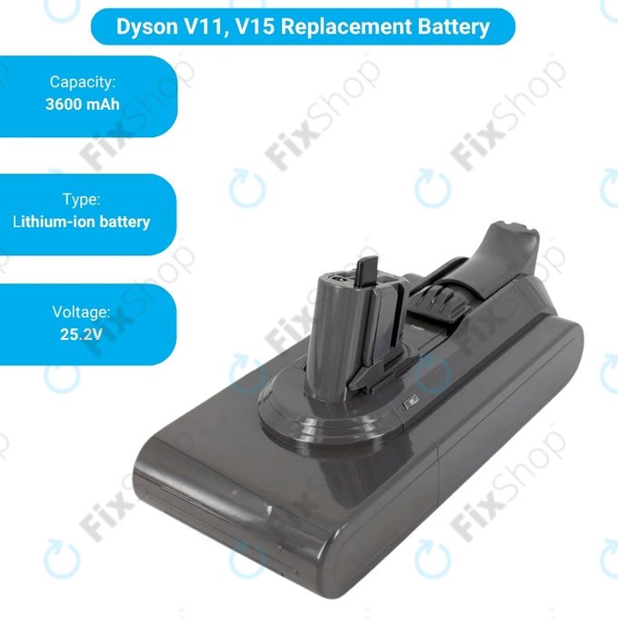 Batteria per Dyson V11, V15, V15s, Outsize, SV15, SV18, 970938-01, Li-Ion, 3600mAh, 25.2V
