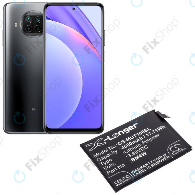 Batteria per Xiaomi Mi 10T Lite 5G, 4600mAh, Li-Pol, 3.85 V, BM4W, HQ