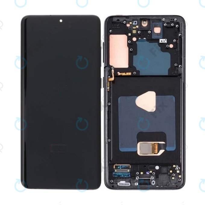 Schermo OLED per Samsung S21 Plus G996B, Phantom Black, Vetro touch con cornice