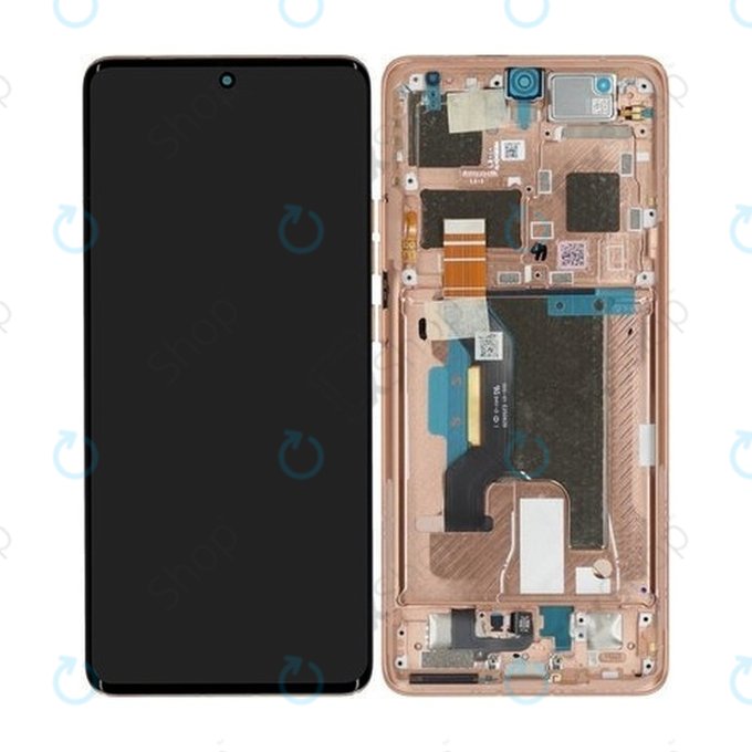 Schermo per Motorola Edge 50 Ultra, Peach Fuzz, Vetro touch con cornice, 5D68C24485, Genuine Service Pack