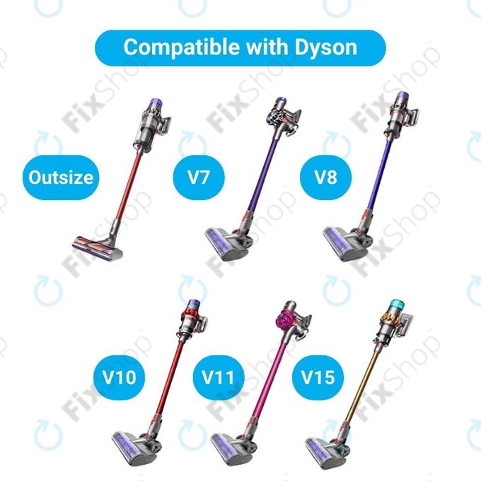 Spazzola a doppio rullo per Dyson seriess V, Outsize
