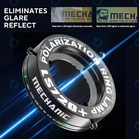 Luce anulare LED polarizzata per microscopio, Mechanic LS720 Plus