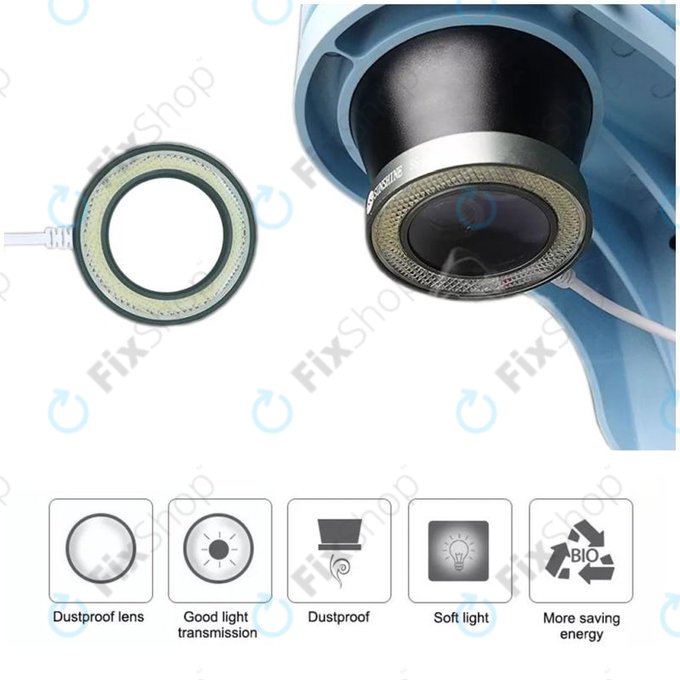 Specchio antipolvere con luce LED regolabile, Sunshine SS-033C