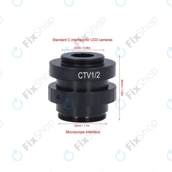 Adattatore CTV 1/2" C-Mount per microscopio