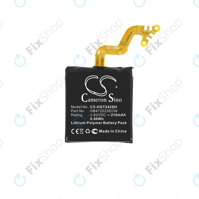 Batteria per Huawei Watch GT2 Diana-B19 42mm, 210mAh, Li-Pol, 3.82 V, HB472023ECW, HQ
