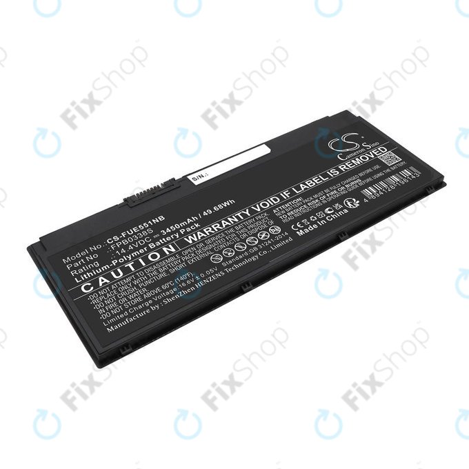 Batteria per Fujitsu Lifebook E4411, E448, E458, FPB0338S, Li-Pol, 3450mAh, 14.4V, HQ