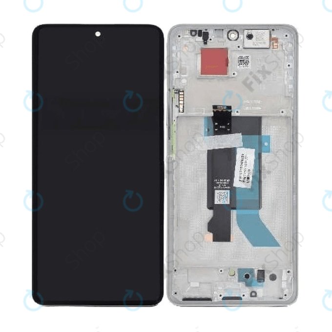 Schermo per Xiaomi Poco X7 24095PCADG, Silver, Vetro touch con cornice, 5600030O16P00, Genuine Service Pack