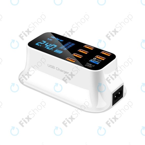 Stazione di ricarica USB con USB 3.0 e USB-C, Asometech Model E