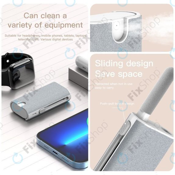 Kit di spazzole multifunzione per la pulizia di telefoni ed earphones 5in1