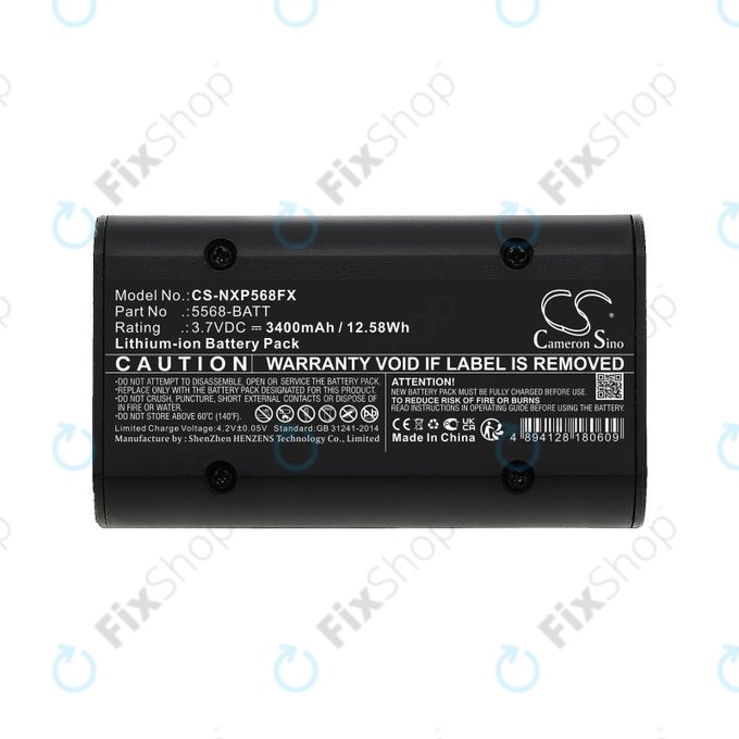 Batteria per Nightstick 5566, 5568, 5568-BATT, Li-Ion, 3400mAh, 3.7V, HQ
