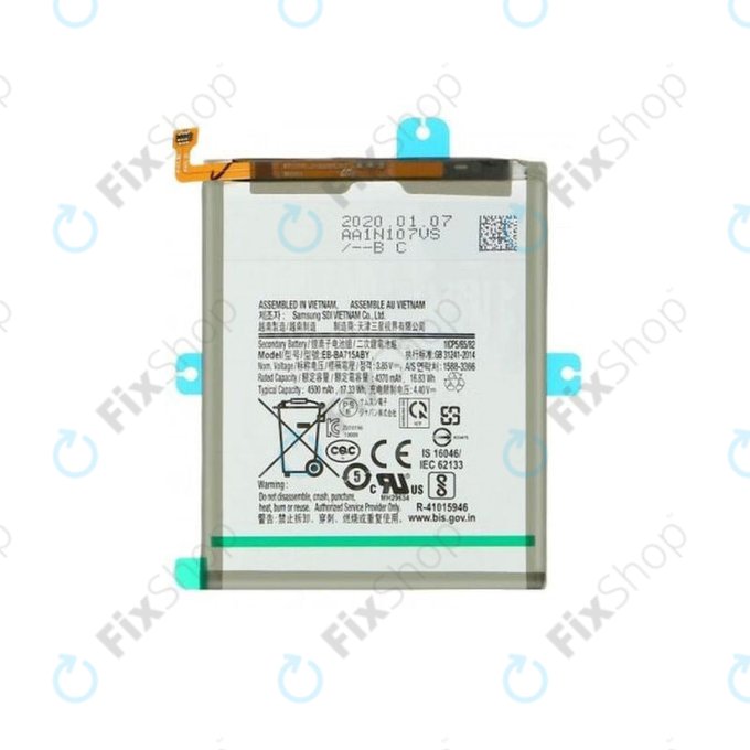 Batteria per Samsung A71 A715F, EB-BA715ABY, 4500mAh