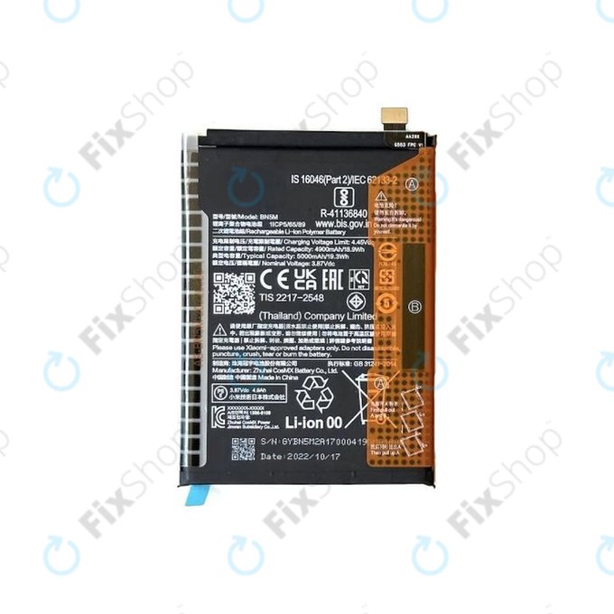 Batteria per Xiaomi Redmi Note 12, BN5M, 5000mAh