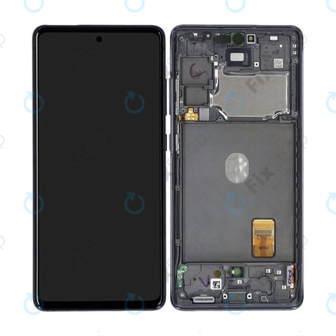 Schermo per Samsung S20 FE 5G G781B, Cloud Navy, Vetro touch con cornice, GH82-24214A, GH82-24215A, GH82-29056A, GH82-31320A, Genuine Service Pack