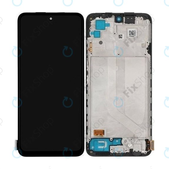 Schermo per Xiaomi Redmi Note 10S, Onyx Gray, Vetro touch con cornice, 5600020K7B00, 560002K7BN00, Genuine Service Pack