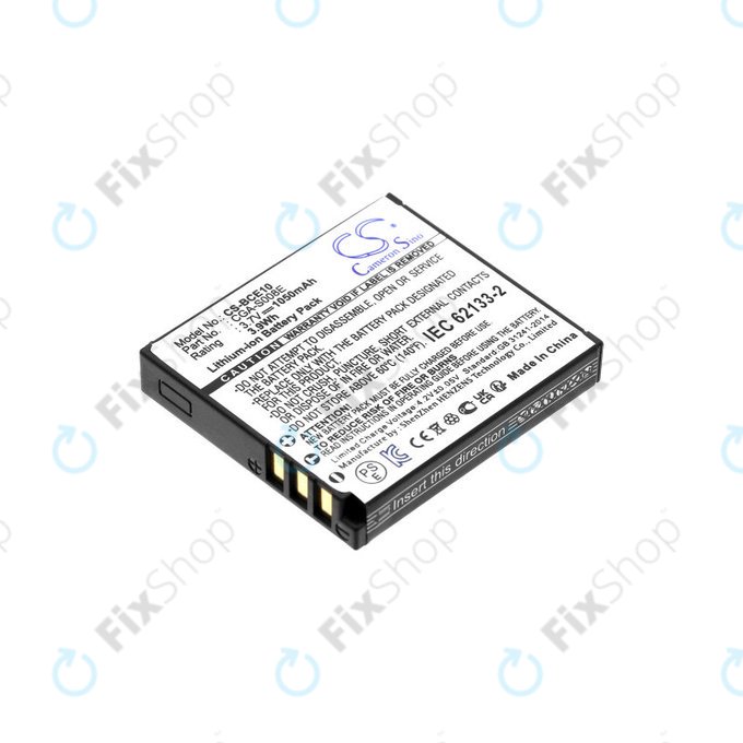Batteria per Panasonic Lumix DMC, DMW-BCE10, Li-Ion, 1050mAh, 3.7V, HQ