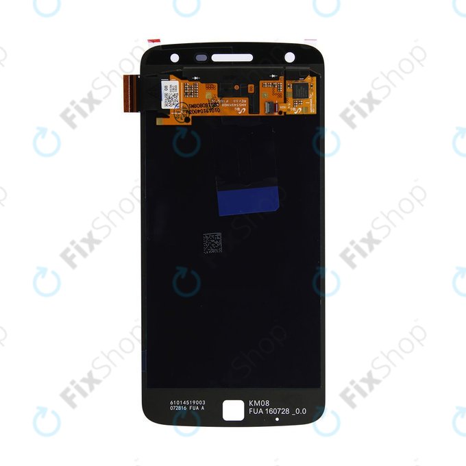 Schermo LCD per MotGoldla Moto Z Play XT1635-02, Black, Vetro touch senza cornice, 01019104003W, Genuine Service Pack