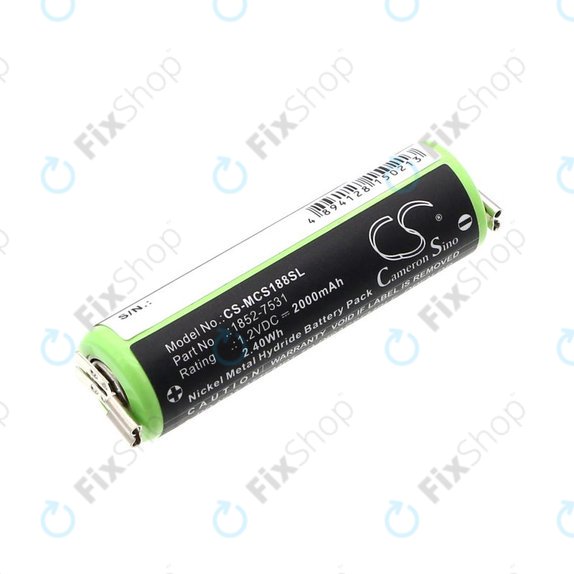 Batteria per Moser Easy Style 1881, 1852-7531, Ni-MH, 2000mAh, 1.2V, HQ