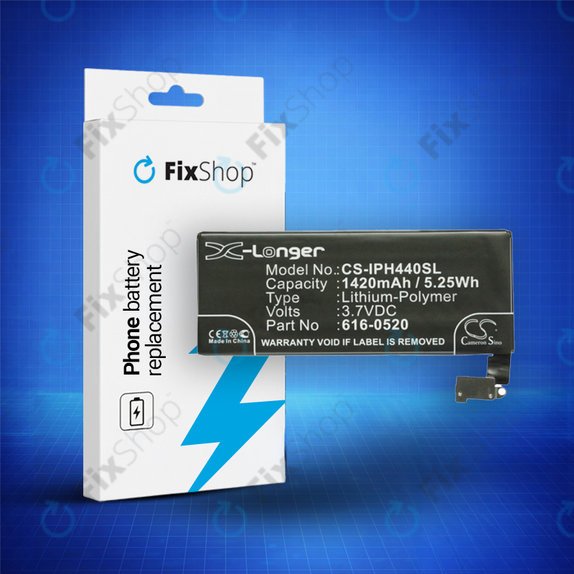 Batteria per iPhone 4, 616-0520, 1420mAh, HQ