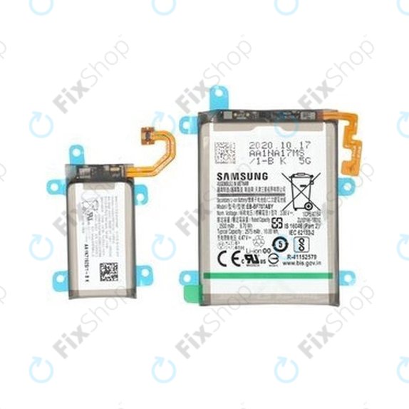 Batteria per Samsung Z Flip 5G F707B, EB-BF707ABY, GH82-23867A, 2 pz., 3300mAh, Genuine Service Pack