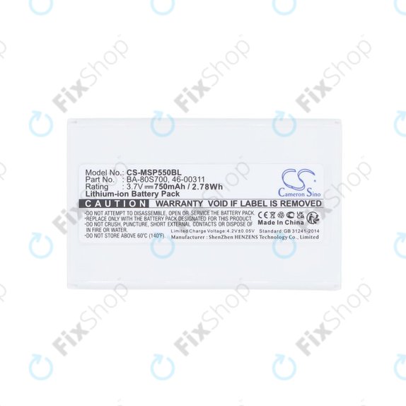Batteria per Cipherlab 8300-L, Metrologic MK5502, BA-80S700, Li-Ion, 750mAh, 3.7V, HQ