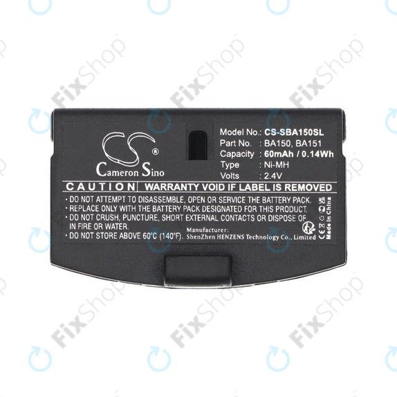 Batteria per Sennheiser, BA150, Ni-MH, 2.4V, 60mAh, HQ