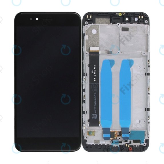Schermo per Xiaomi Mi A1(5x), Black, Vetro touch con cornice, 5606100060B6, Genuine Service Pack
