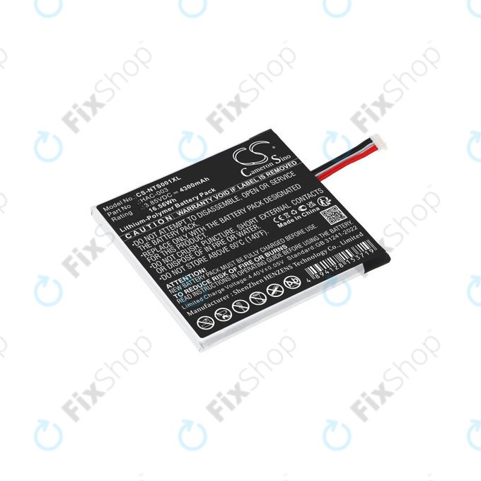 Batteria per Nintendo Switch HAC-001, HAC-003, Li-Pol, 4300mAh, 3.85V, HQ