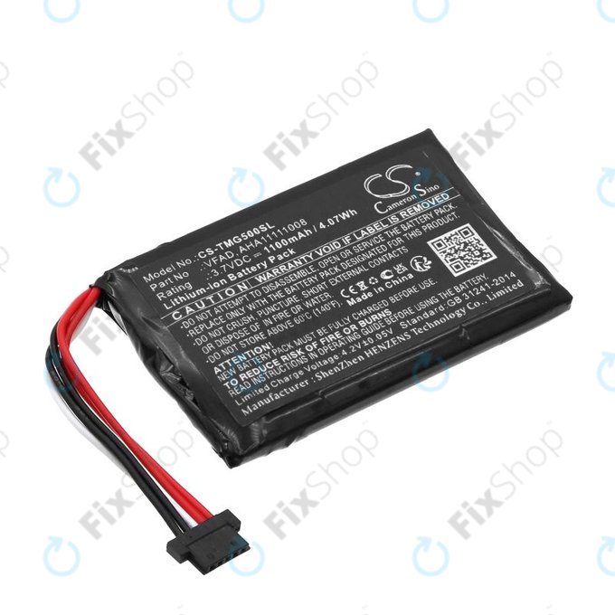 Batteria per TomTom GO 5000, 5100, 6000, 6100, 6200, Pro 5250, VFAD, Li-Ion, 1100mAh, 3.7V, HQ