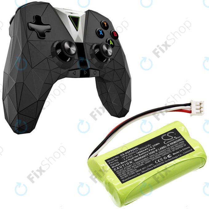 Batteria per Nvidia P2920, Nvidia Shield Game Controller HFR-50AAJY1900x2 B, Ni-MH, 1800mAh, 2.4V, HQ