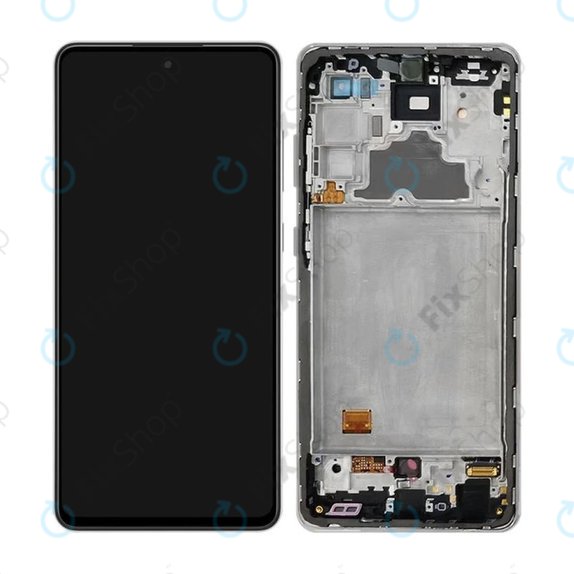 Schermo OLED per Samsung A72 A725F, A726B, Black, Vetro touch con cornice