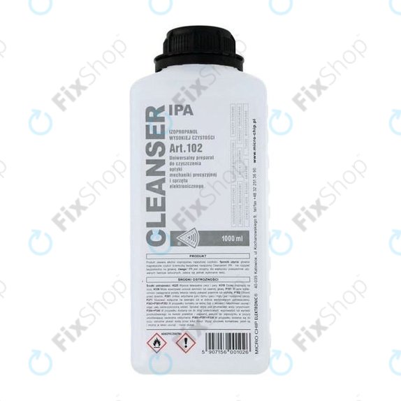 Alcool isopropilico 100% 1000ml, Cleanser IPA