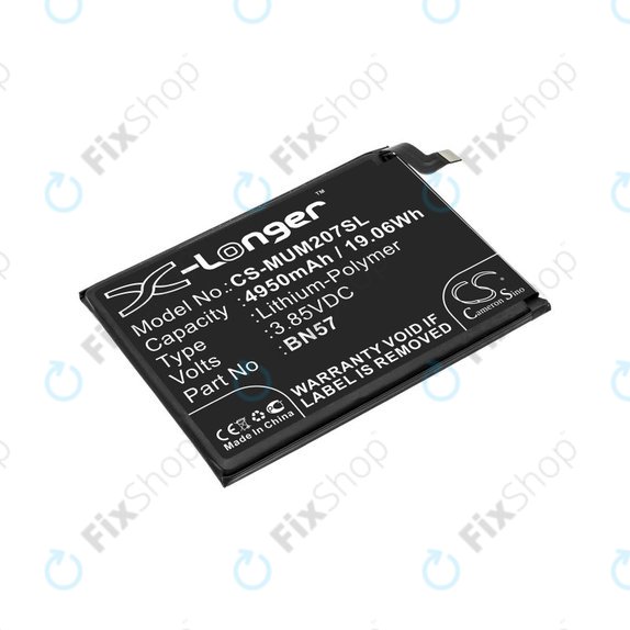 Batteria per Xiaomi Poco X3 NFC M2107J20CG, 4950mAh, Li-Pol, 3.85 V, BN57, HQ
