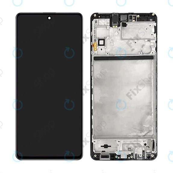Schermo per Samsung M51 M515F, Celestial Black, Vetro touch con cornice