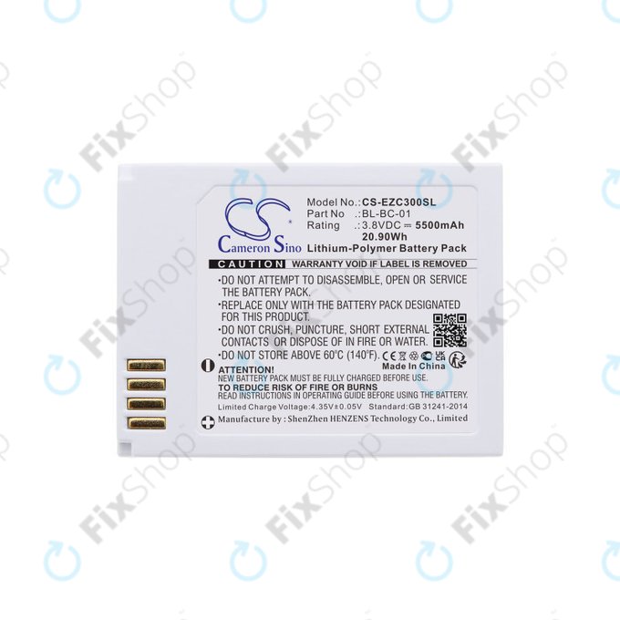 Batteria per Ezviz C3a, BL-BC-01, Li-Pol, 5500mAh, 3.8V, HQ