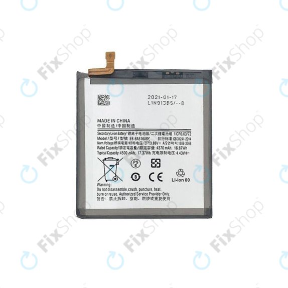 Batteria per Samsung A51 5G A516B, EB-BA516ABY, 4500mAh